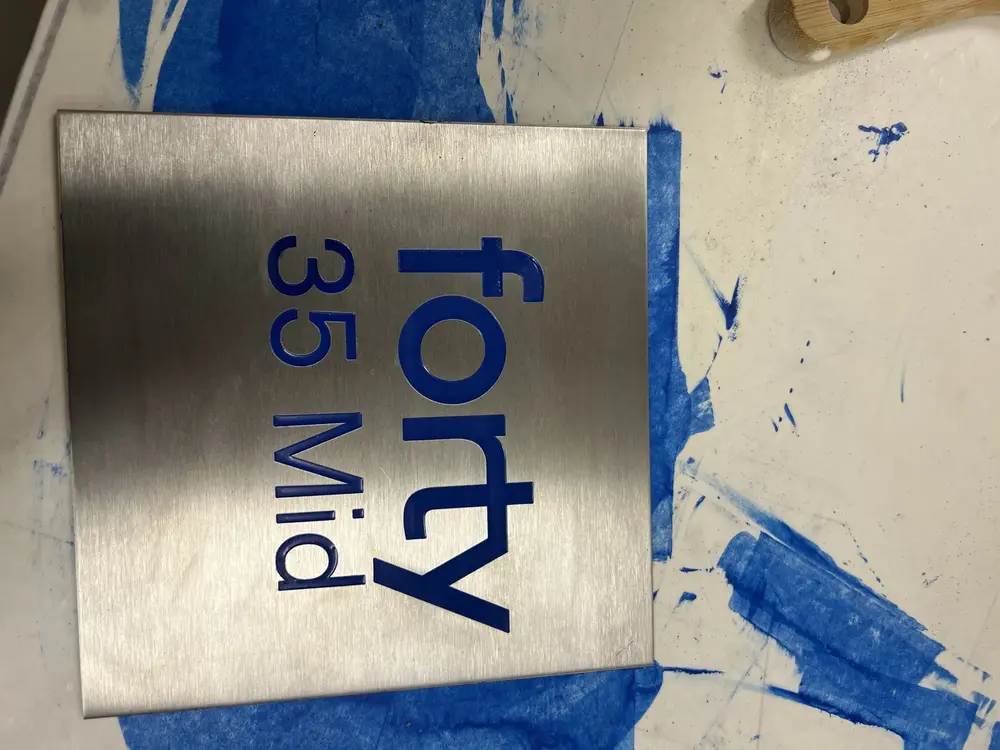 Engraving — completed Rood Signs project