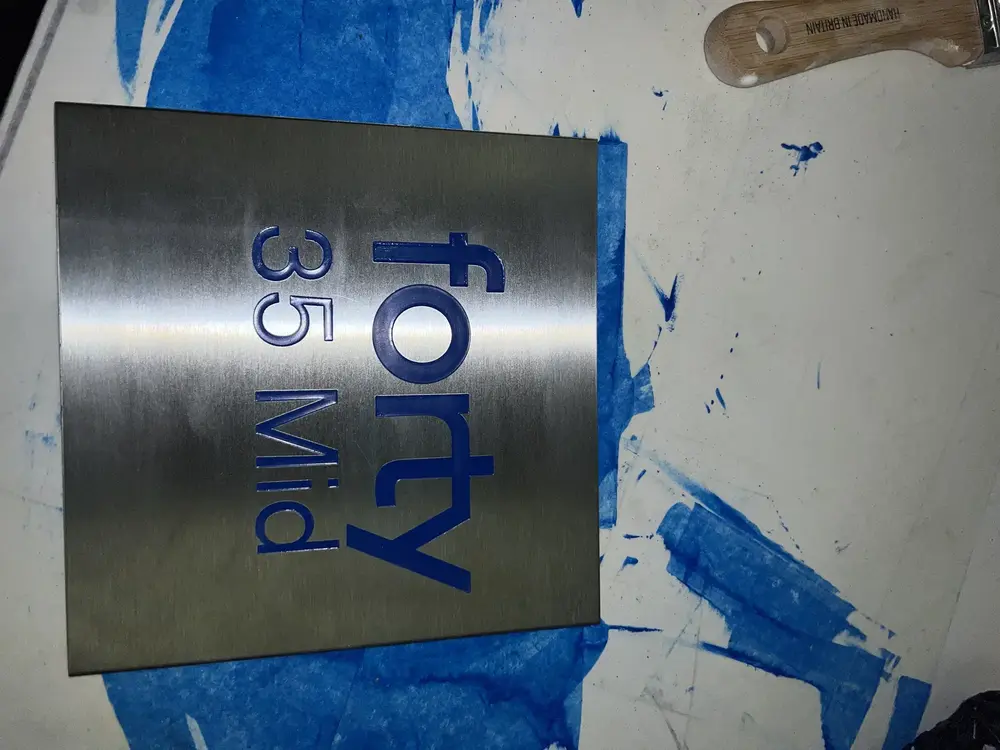Engraving — completed Rood Signs project